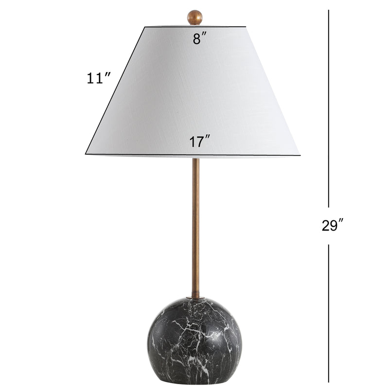 Miami 29" Minimalist Resin/Metal LED Table Lamp - JONATHAN Y