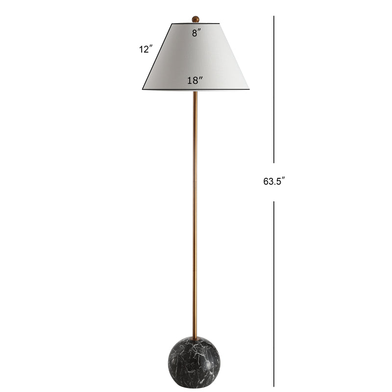Miami 63.5" Minimalist Resin/Metal LED Floor Lampite - JONATHAN Y