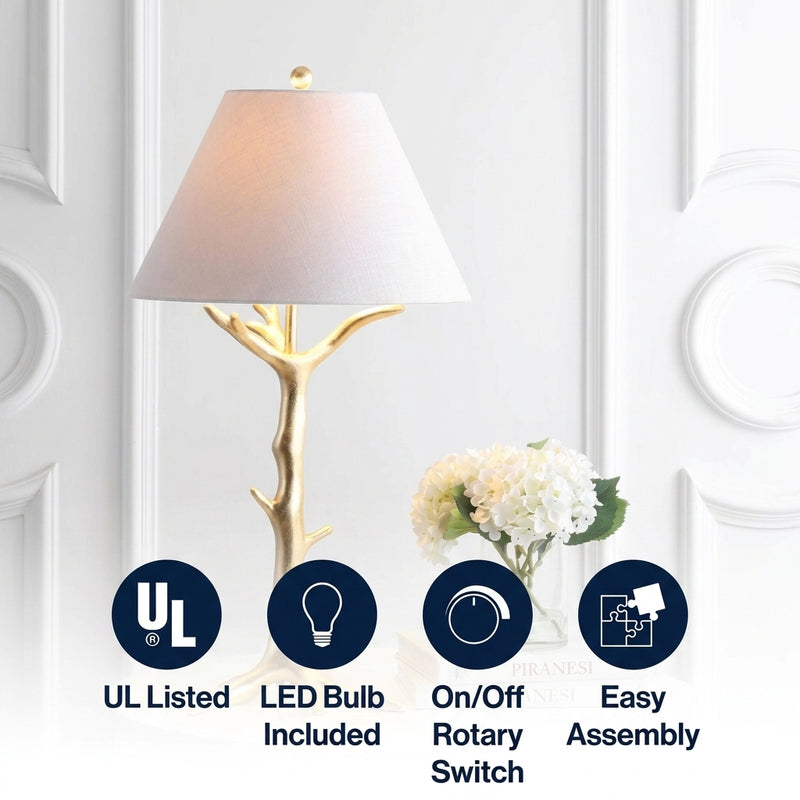 Galen 33.5" Resin LED Table Lamp Gold – ICONS