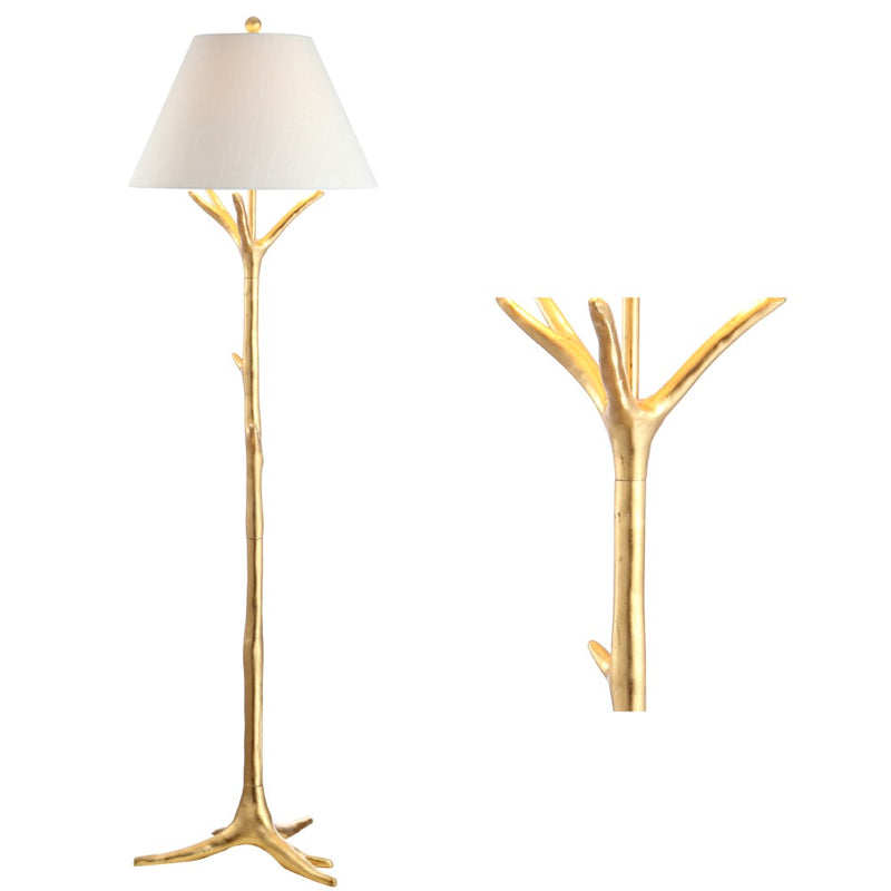 Arbor 63.5" Faux Bois Resin LED Floor Lamp