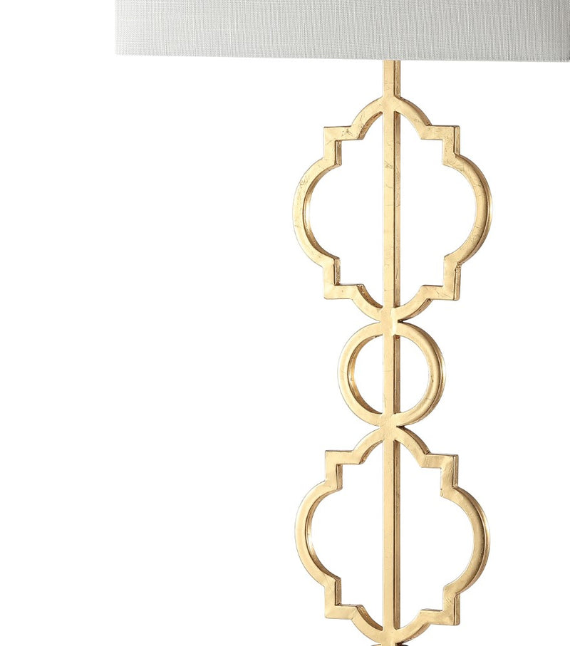 Selina 64.5" Iron Ogee Trellis Modern LED Floor Lamp - JONATHAN Y