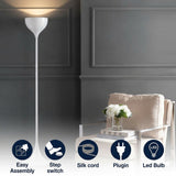 Joyce 69.5" Metal LED Floor Lamp White – ICONS