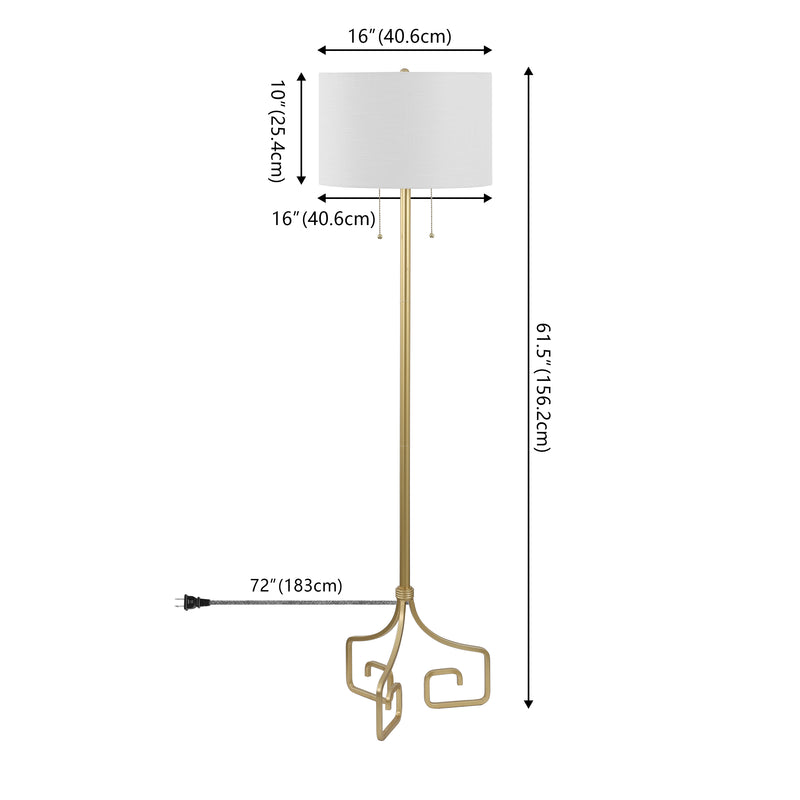 Newman 61.5" Metal LED Floor Lamp - JONATHAN Y
