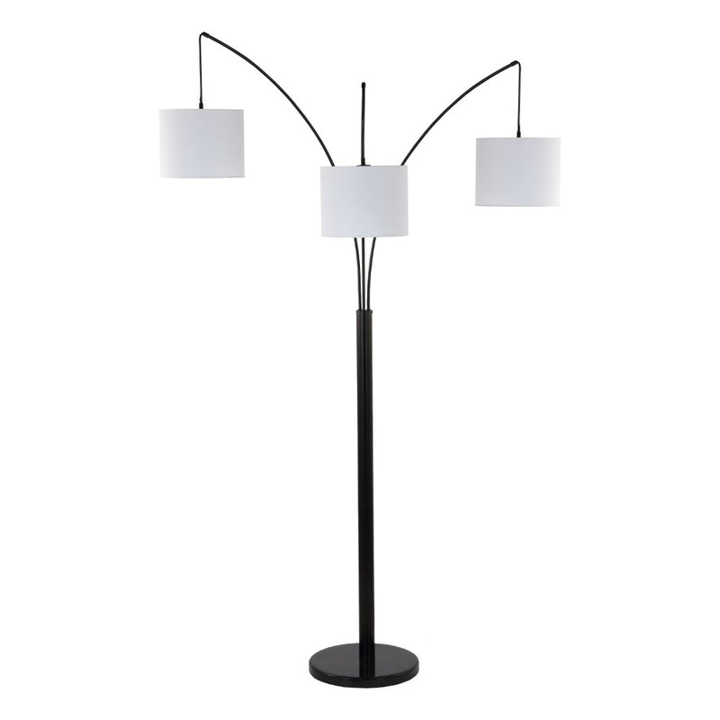 Barrie 78.5"  Mid-Century Modern Head-Adjustable Iron LED Arc Floor Lamp - JONATHAN Y
