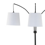 Sylva 72.5"  Mid-Century Modern Head-Adjustable Iron LED Arc Floor Lamp - JONATHAN Y
