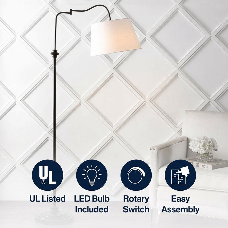 Jason 68.5" Metal Traditional Swing Arm LED Floor Lamp Oil Rubbed Bronze – ICONS