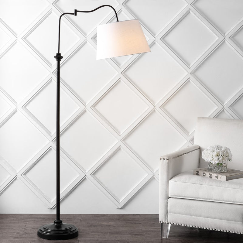 Jason 68.5" Metal Traditional Swing Arm LED Floor Lamp - JONATHAN Y