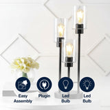 Axel Modern 20.5" Iron/Seeded Glass Modern Industrial LED Table Lamp Black – ICONS