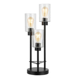 Axel Modern 20.5" Iron/Seeded Glass Modern Industrial LED Table Lamp