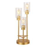 Axel Modern 20.5" Iron/Seeded Glass Modern Industrial LED Table Lamp