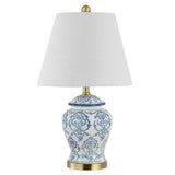 Juliana 22.25" Traditional Classic Chinoiserie Ceramic LED Table Lamp