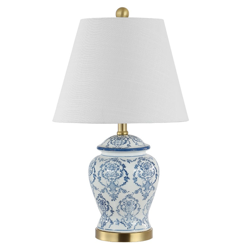 Juliana 22.25" Traditional Classic Chinoiserie Ceramic LED Table Lamp