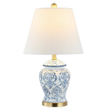 Juliana 22.25" Traditional Classic Chinoiserie Ceramic LED Table Lamp