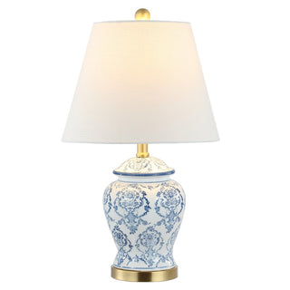 Juliana 22.25" Traditional Classic Chinoiserie Ceramic LED Table Lamp - JONATHAN Y