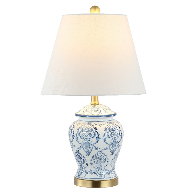 Juliana 22.25" Traditional Classic Chinoiserie Ceramic LED Table Lamp