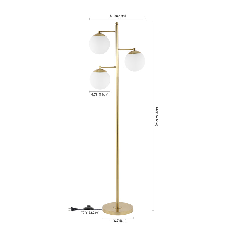Ellie 66" Modern Vintage Iron LED Floor Lamp