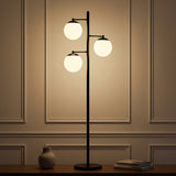 Ellie 66" Modern Vintage Iron LED Floor Lamp Black/White – AI-ON