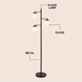 Ellie 66" Modern Vintage Iron LED Floor Lamp