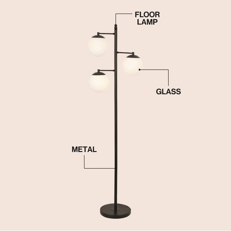 Ellie 66" Modern Vintage Iron LED Floor Lamp