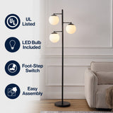 Ellie 66" Modern Vintage Iron LED Floor Lamp