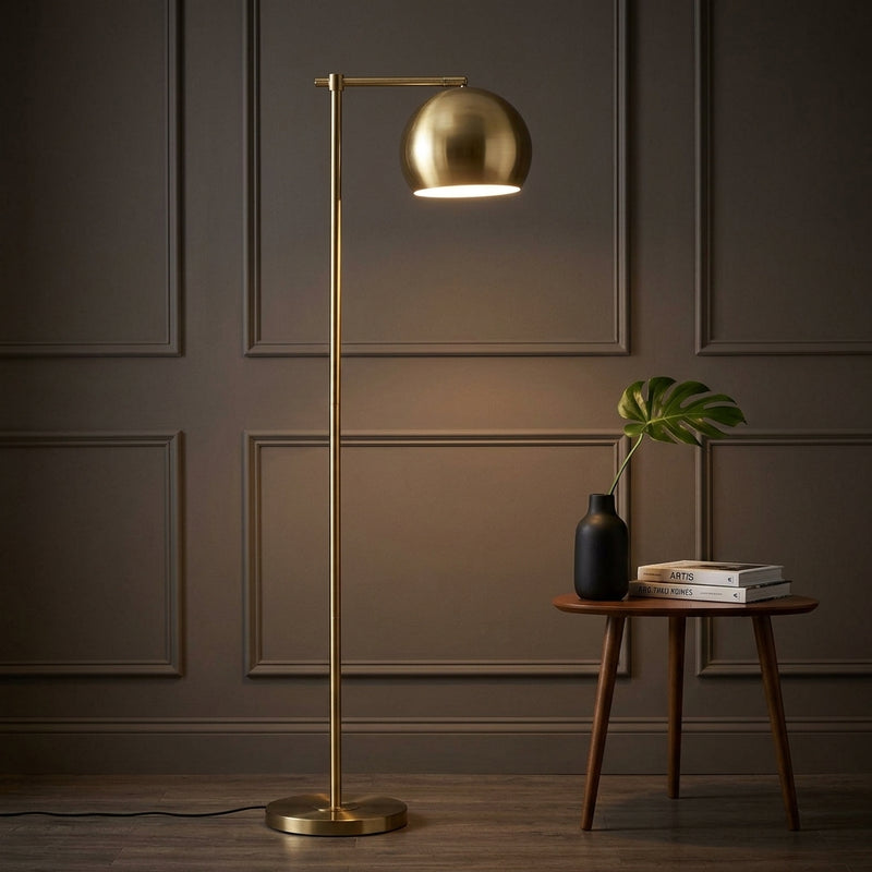 Eva 58.5"  Modern Contemporary Iron LED Floor Lamp Brass Gold – AI-ON