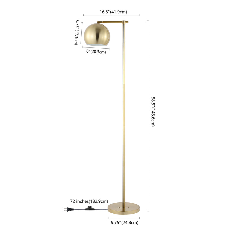 Eva 58.5"  Modern Contemporary Iron LED Floor Lamp