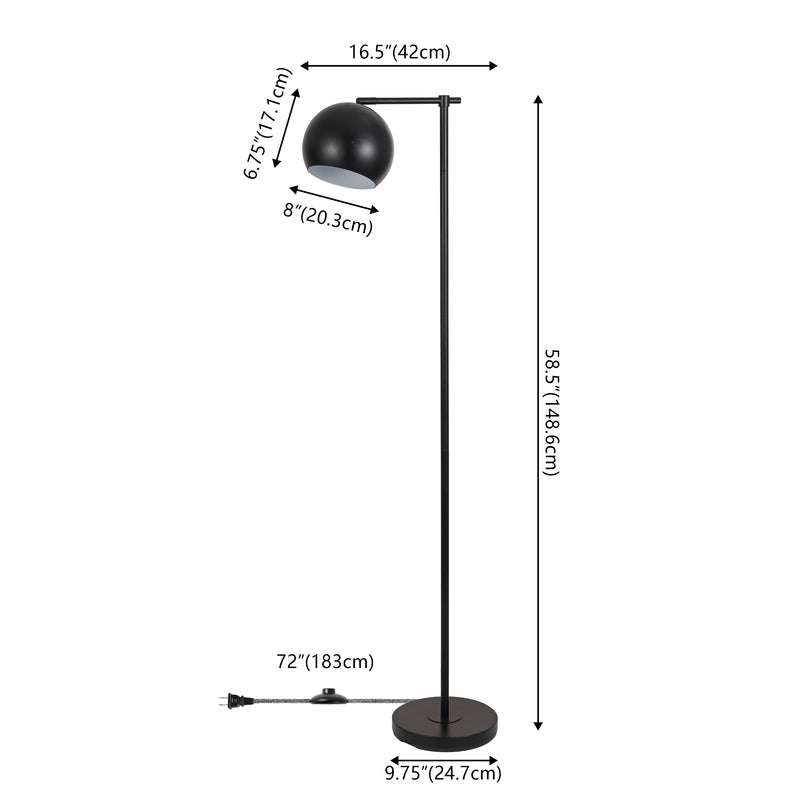 Eva 58.5"  Modern Contemporary Iron LED Floor Lamp