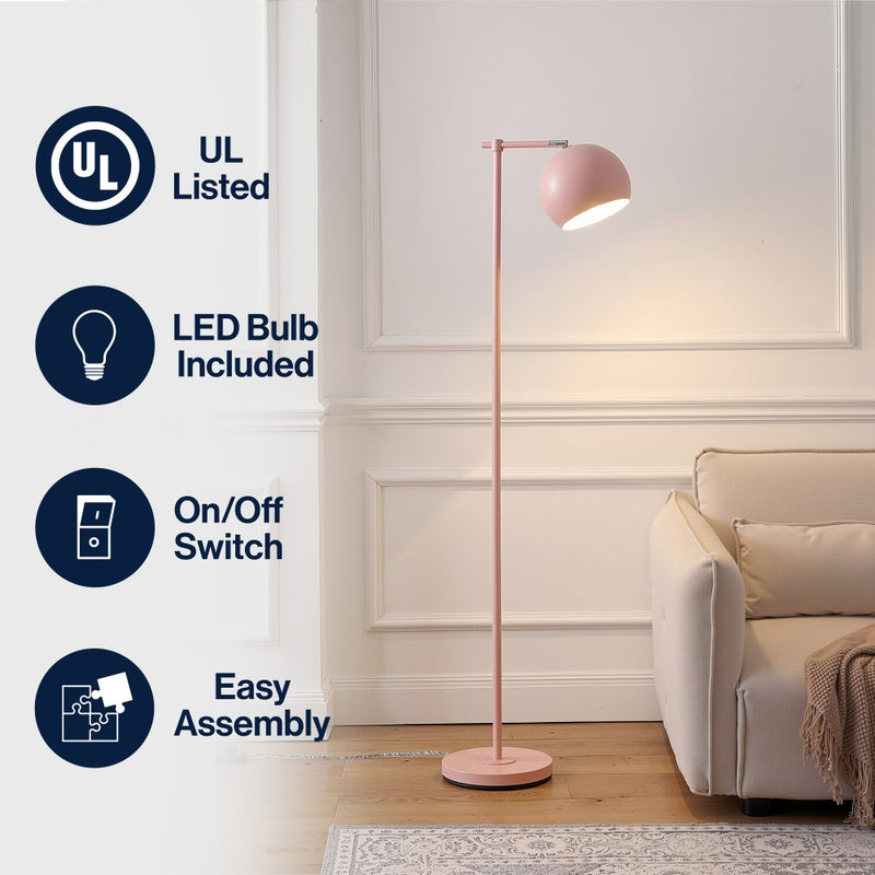 Eva 58.5"  Modern Contemporary Iron LED Floor Lamp
