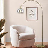 Nora 71" Coastal Vintage Iron LED Floor Lamp - JONATHAN Y