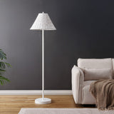 Nando 61"  Coastal Bohemian Iron/Rattan LED Floor Lamp with Pull-Chain