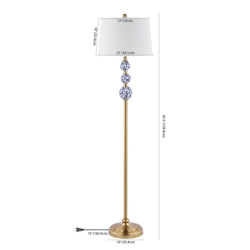 Tavira 62.5" Classic Midcentury Iron LED Floor Lamp - JONATHAN Y