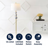Tavira 62.5" Classic Midcentury Iron LED Floor Lamp Brass Gold – ICONS