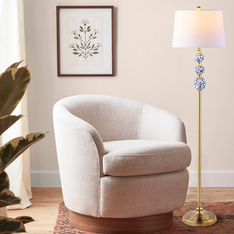 Tavira 62.5" Classic Midcentury Iron LED Floor Lamp - JONATHAN Y