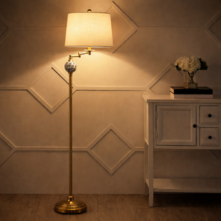 Aveiro 61.5" Classic Midcentury Iron LED Floor Lamp