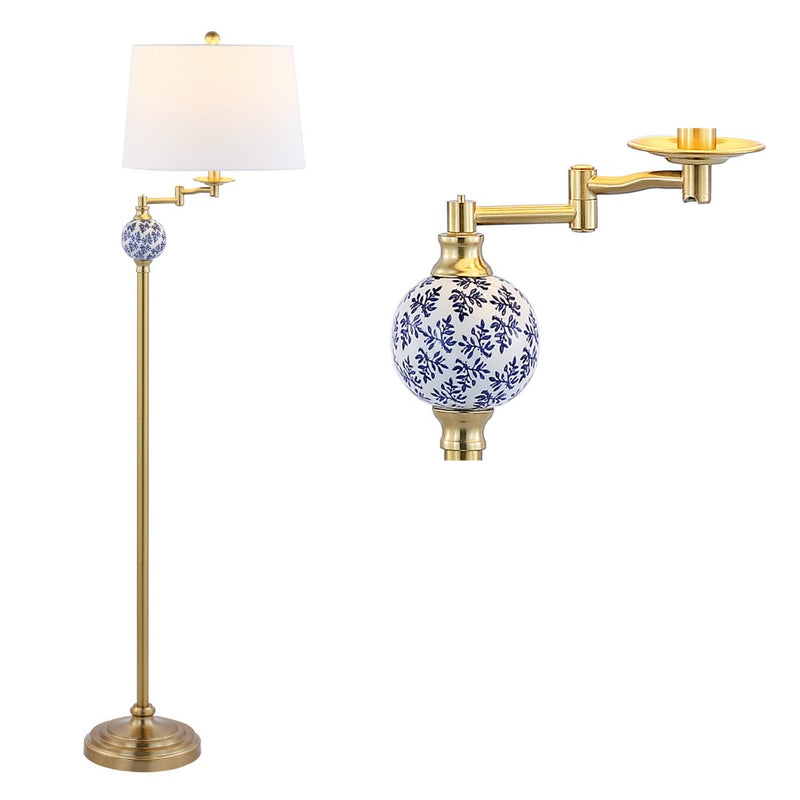 Aveiro 61.5" Classic Midcentury Iron LED Floor Lamp - JONATHAN Y