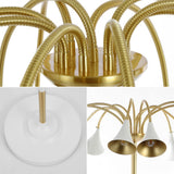 Vivian 61" 10-Light Mid-Century Modern Iron Medusa Multi Head LED Floor Lamp - JONATHAN Y