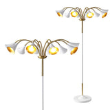 Vivian 61" 10-Light Mid-Century Modern Iron Medusa Multi Head LED Floor Lamp - JONATHAN Y
