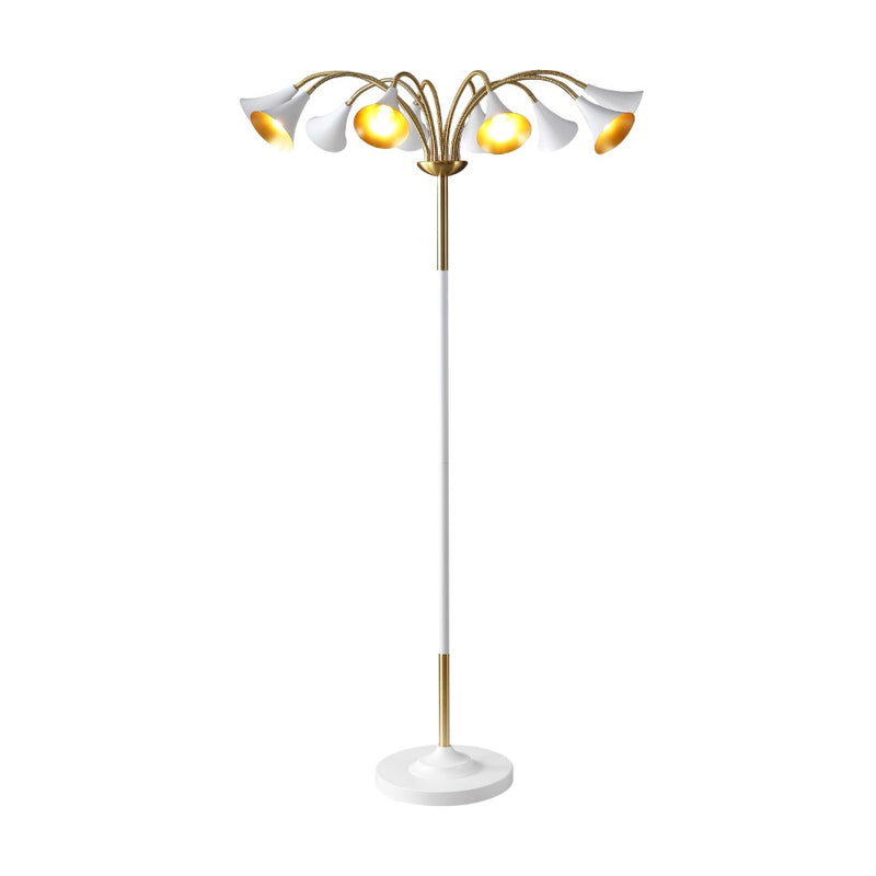 Vivian 61" 10-Light Mid-Century Modern Iron Medusa Multi Head LED Floor Lamp - JONATHAN Y