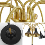 Vivian 61" 10-Light Mid-Century Modern Iron Medusa Multi Head LED Floor Lamp - JONATHAN Y