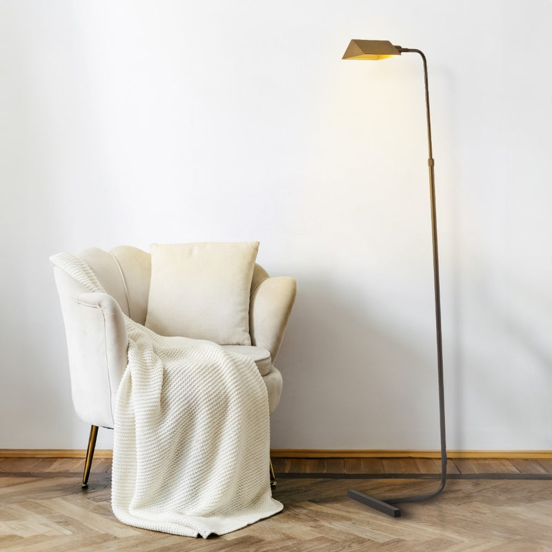 Cotys 66" MidCentury Industrial Metal Adjustable Pharmacy LED Floor Lamp - JONATHAN Y
