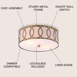 Aria Metal LED Flush Mount