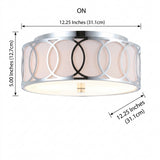 Aria Metal LED Flush Mount Chrome / 12.25" – DIM