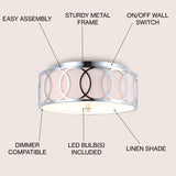 Aria Metal LED Flush Mount