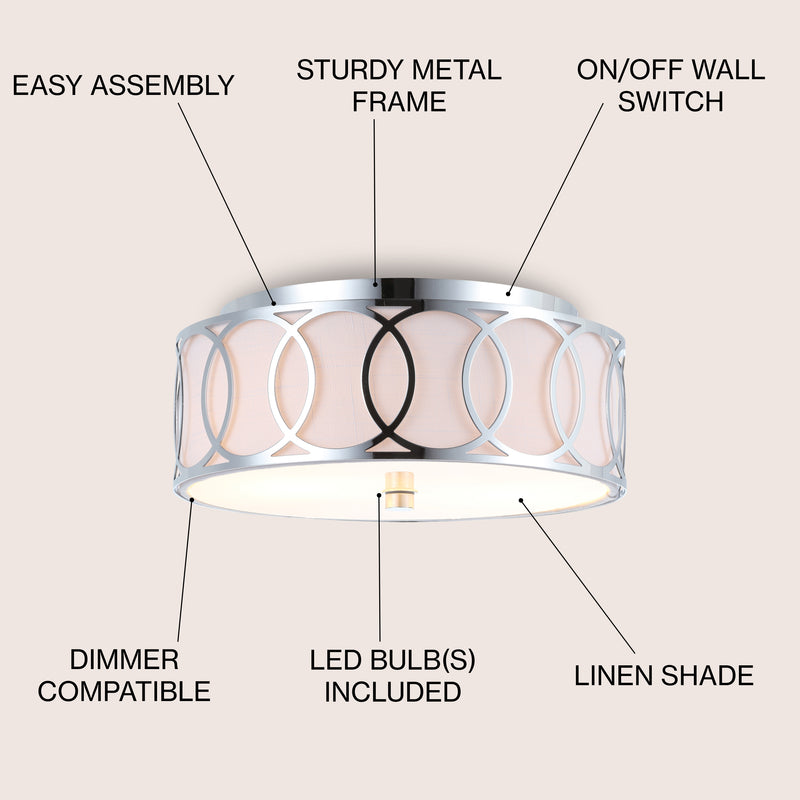 Aria Metal LED Flush Mount