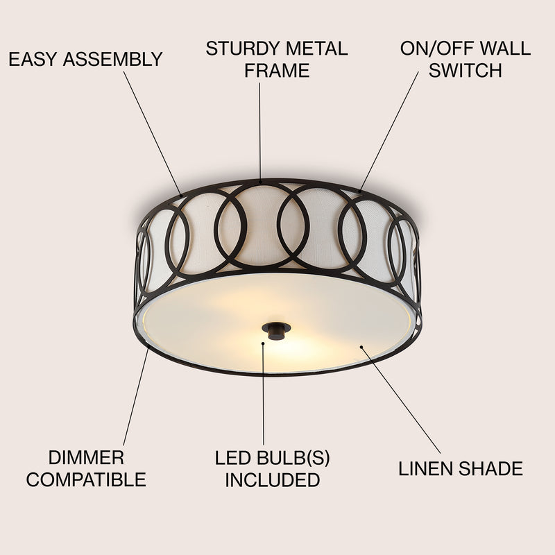 Aria Metal LED Flush Mount