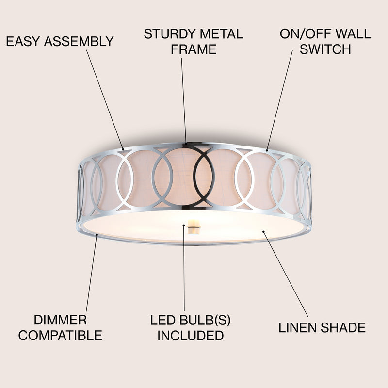 Aria Metal LED Flush Mount