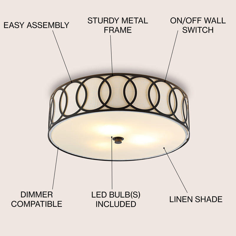 Aria Metal LED Flush Mount