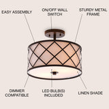 Elizabeth Metal LED Flush Mount