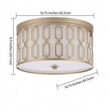Link Metal LED Flush Mount Soft Gold / 3 Sockets – DIM