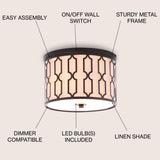 Link Metal LED Flush Mount